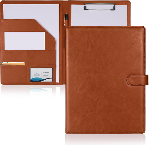 Leather clipboard portfolio - leather,